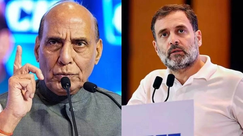Rajnath singh hits back at rahul gandhi, if you have the atom bomb of evidence then explode it immediately